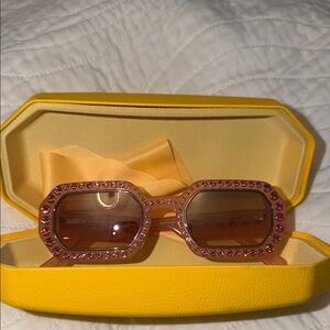 Swarovski Pink Crystal-Embellished Women's Sunglasses